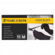 Kit Com 10 Luvas Black Profissional Marco Boni Latex Preta M 1543