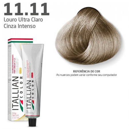 Itallian Color N. 11.11 Louro Ultra Claro Cinza Intenso