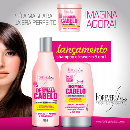 Kit Desmaia Cabelo Forever Liss 350g - 3 Itens