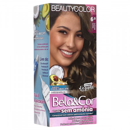 BeautyColor Coloração Bela&Cor Sem Amônia Kit 6.0 Louro Escuro