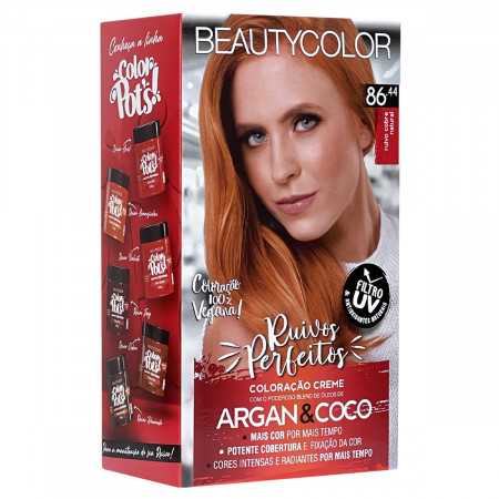 BeautyColor Coloração Permanente Ruivo Cobre Natural 86.44 - 45g