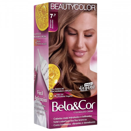 BeautyColor Coloração Bela&Cor Kit 7.7 Marrom Dourado