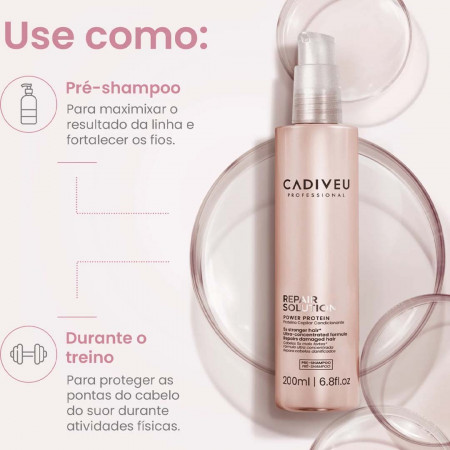 Cadiveu Repair Solution Proteína Fortalecedora Pré-Shampoo -200ml