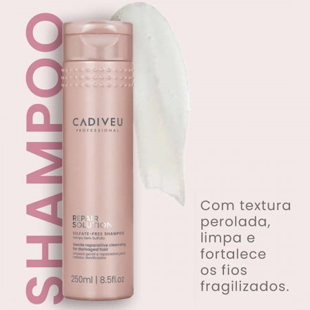 Cadiveu Repair Solution Sem Sulfato Shampoo Reparador - 250ml