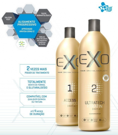 Exo Hair Kit Exoplastia Progressiva S/ Formol - 2 x 1 Litro 