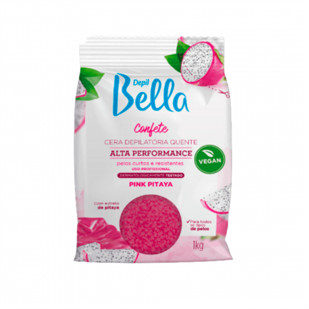 Depil Bella Cera Depilatória Confete Pink Pitaya - 1Kg