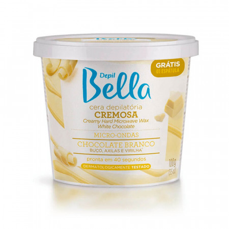 Depil Bella Cera Depilatória Cremosa Micro-ondas Chocolate Branco
