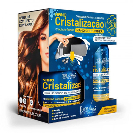 Forever Liss Nano Cristalização Kit Shampoo 300ml e Máscara 500g