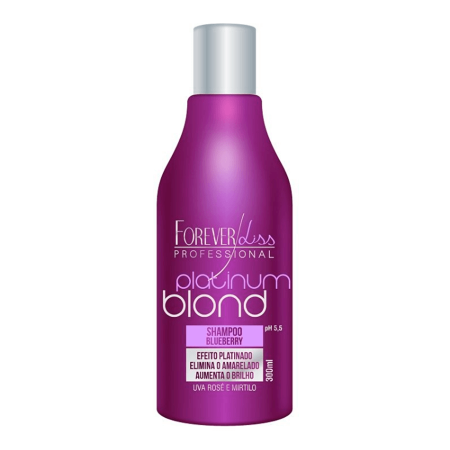 Forever Liss Platinum Blond Shampoo Blueberry Matizador 300ml