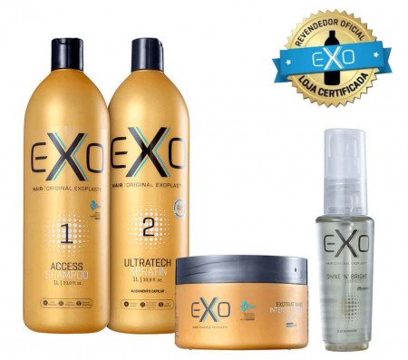 Exo Hair Kit Exoplastia Capilar 2x1 Litro + Exotrat Nano + Brinde