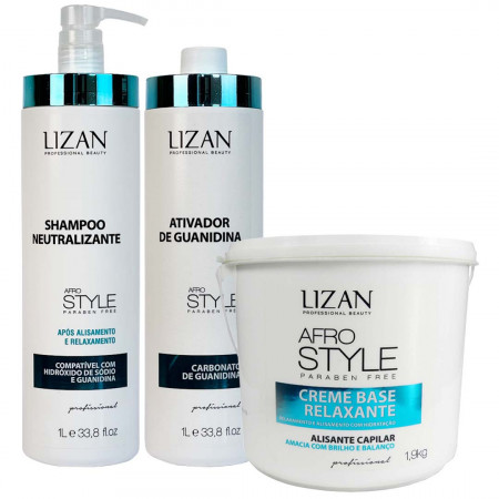 Lizan AfroStyle Kit Shampoo + Ativador + Relaxante (3Itens)