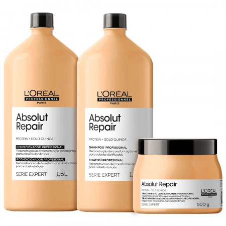 L'Oréal Absolut Repair Gold Quinoa + Protein Salon Kit Trio