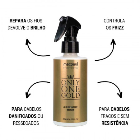 MacPaul Only One Gold BB Cream Leave-in Finalizador - 200ml