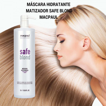 Macpaul Safe Blond Kit Matizador Shampoo e Máscara - 2x1Litro