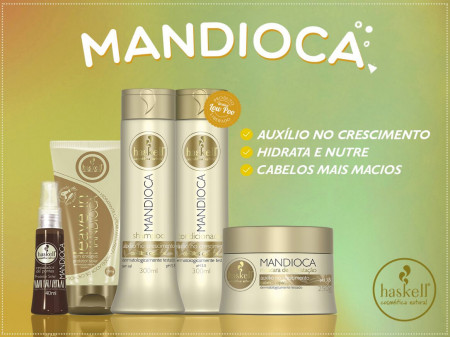 Haskell Mandioca Kit Shampoo e Condicionador 300ml + Mascara 250g