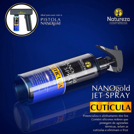 Natureza Cosmeticos Nano Gold Jet Spray Cutícula - 200ml