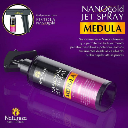 Natureza Cosmeticos Nano Gold Jet Spray Medula - 200ml