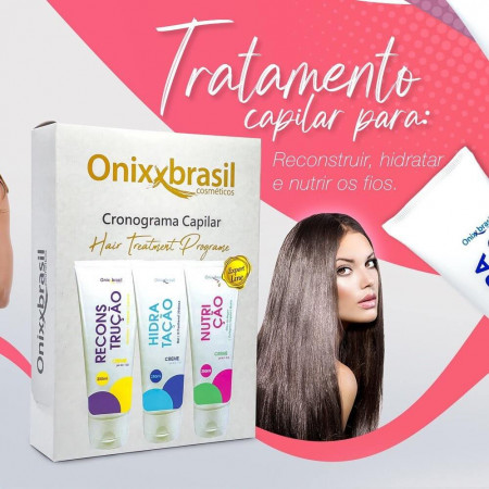 Onixx Brasil Cronograma Capilar Tratamento Em Bisnaga 3x250ml