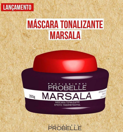 Probelle Mascara Matizadora Tonalizante Marsala 250g