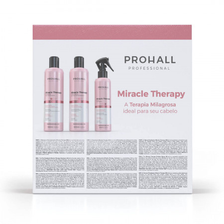 Prohall Kit Miracle Therapy Limpeza, Reconstrução e Finalização